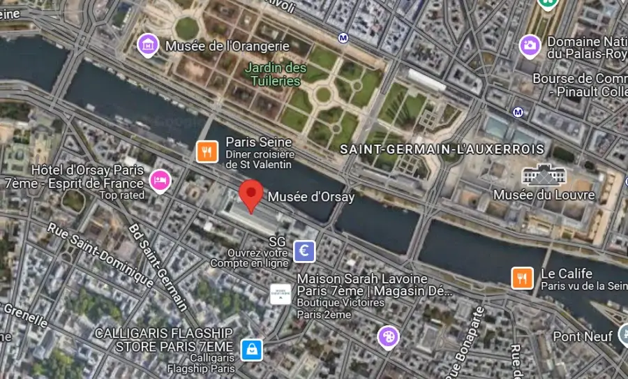 Map of Musée d'Orsay location